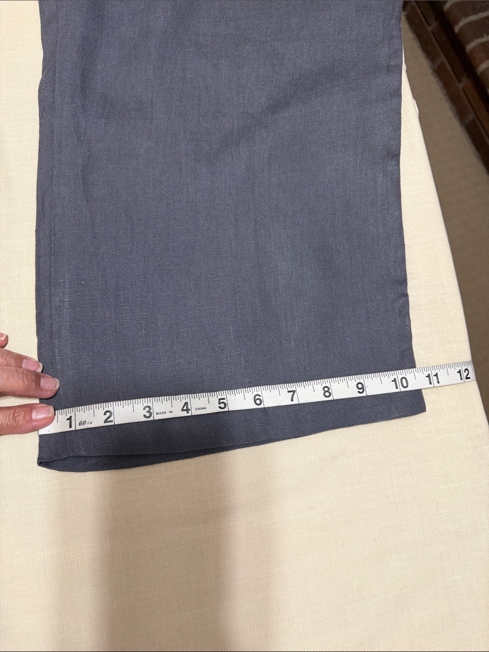 Ellen Tracy Linen Gray Cropped Drawstring Wide Leg Pants, Size XL. - Picture 14 of 14